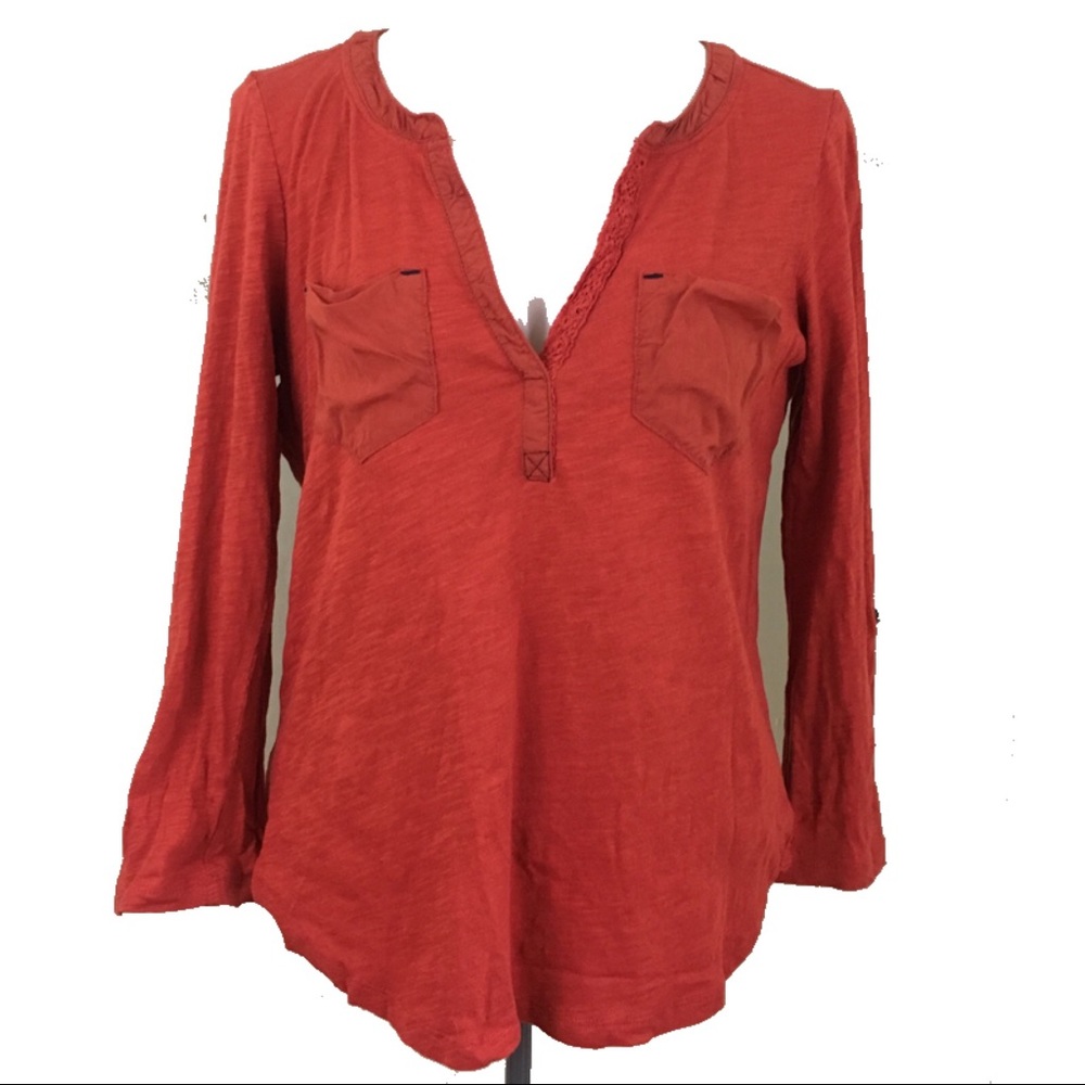 🛍 3/$15 POSTMARK Anthropologie Mahogany T-Shirt